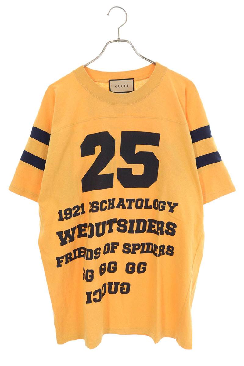 GUCCI Yellow Cotton Printed T-shirt Size M