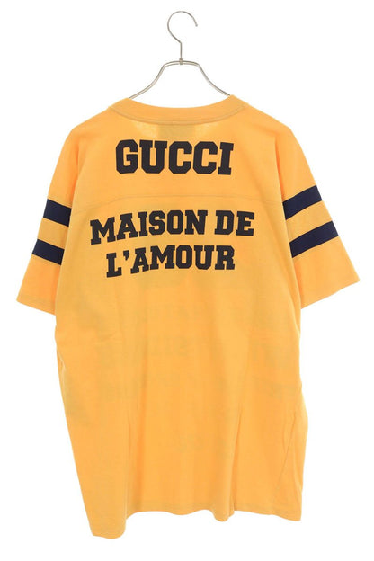 GUCCI Yellow Cotton Printed T-shirt Size M