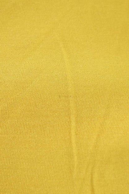 FENDI Yellow Silk Logo Embroidered T-shirt Size XXL