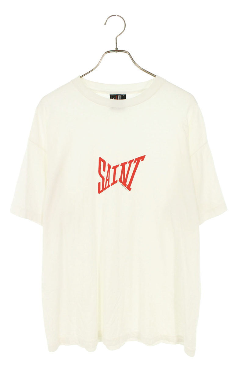 SAINT MICHAEL Front Print T-Shirt White Size L