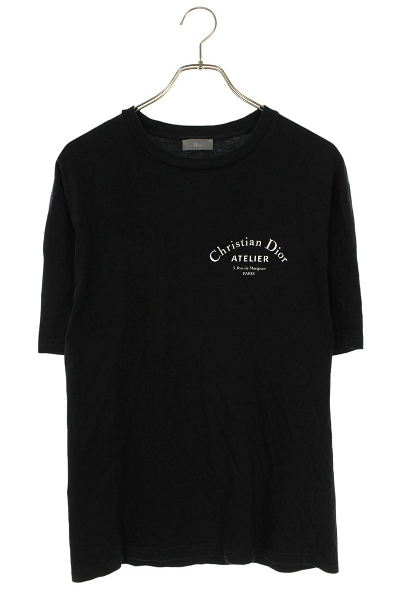 DIOR Atelier Logo Cotton T-shirt Black Size XS