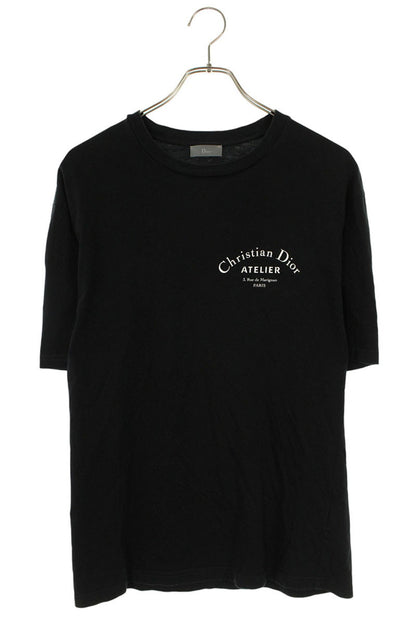 DIOR Atelier Logo Cotton T-shirt Black Size XS