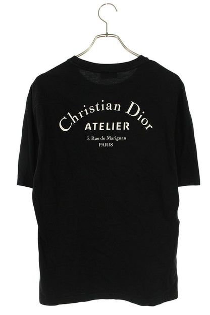 DIOR Atelier Logo Cotton T-shirt Black Size XS