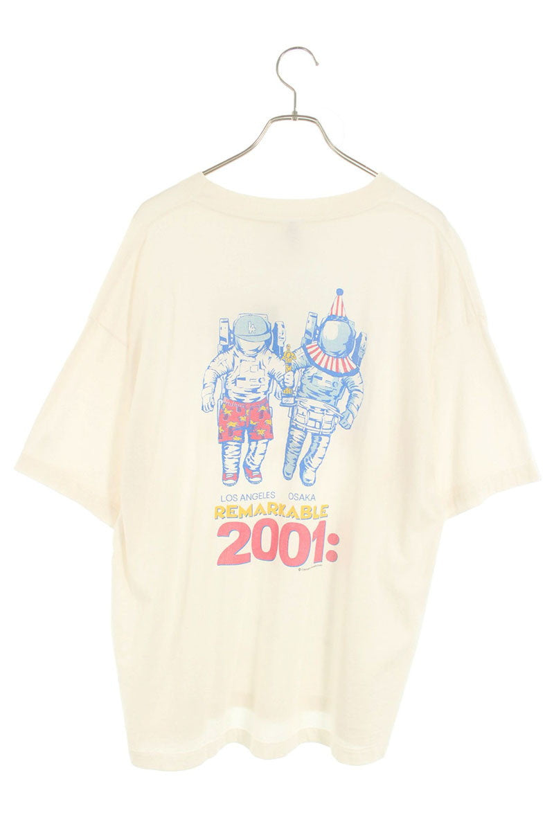Saint Michael 25SS Vintage Print T-Shirt White Size XL