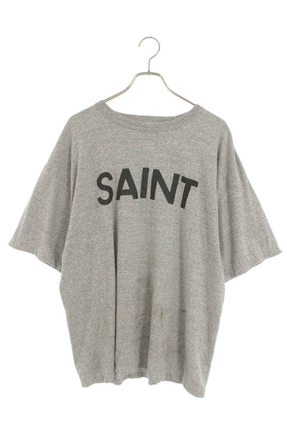 Saint Michael 25SS Vintage Logo Print T-Shirt Gray Size L