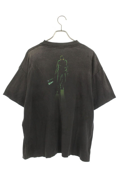 Saint Michael 25SS Vintage Print T-Shirt Black Size M
