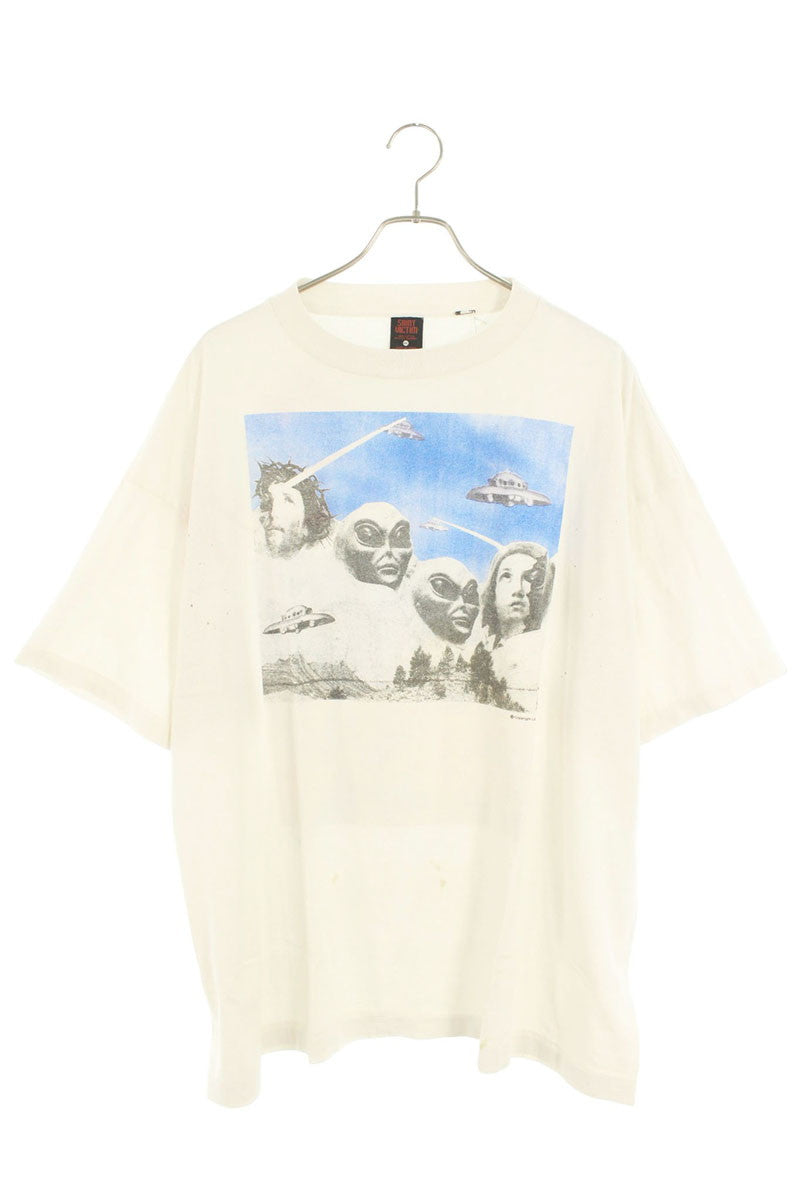 Saint Michael 25SS Vintage Print T-Shirt White Size XXL