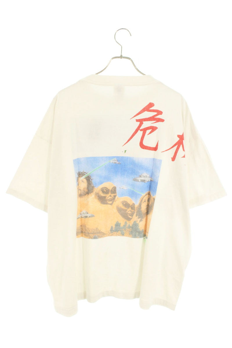 Saint Michael 25SS Vintage Print T-Shirt White Size XXL