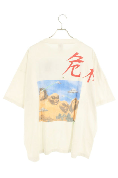 Saint Michael 25SS Vintage Print T-Shirt White Size XXL