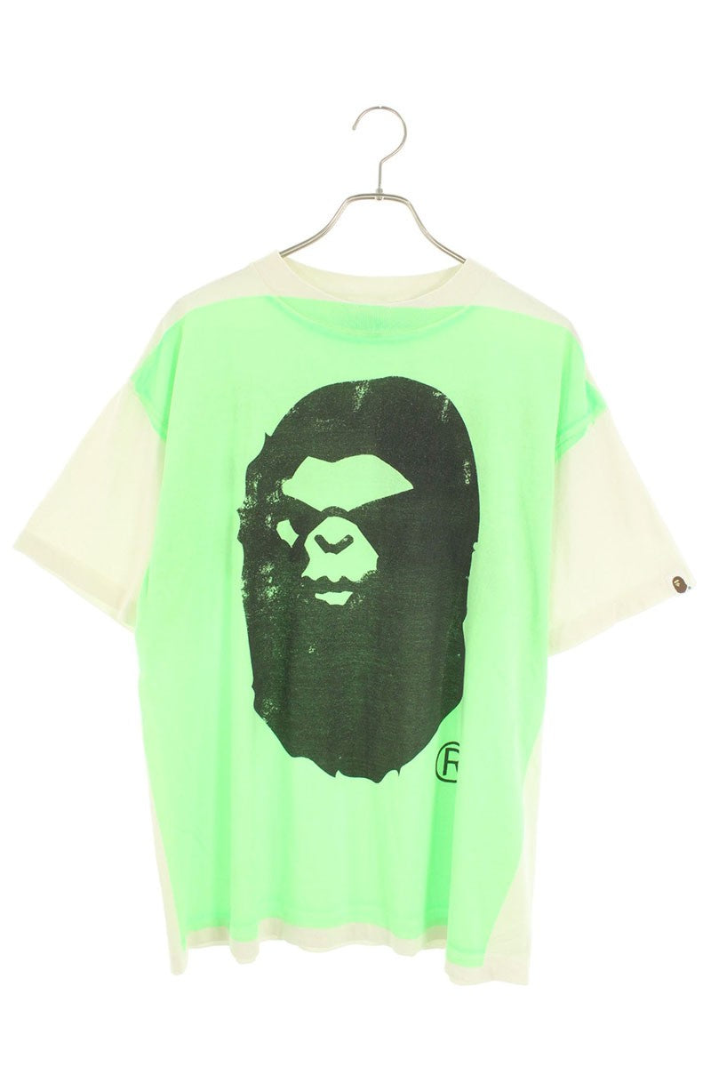 SAINT MICHAEL x BAPE Hand Print Tee Green Size M