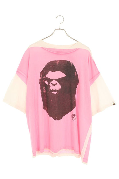 SAINT MICHAEL x BAPE Hand Print Tee Pink Size XXL