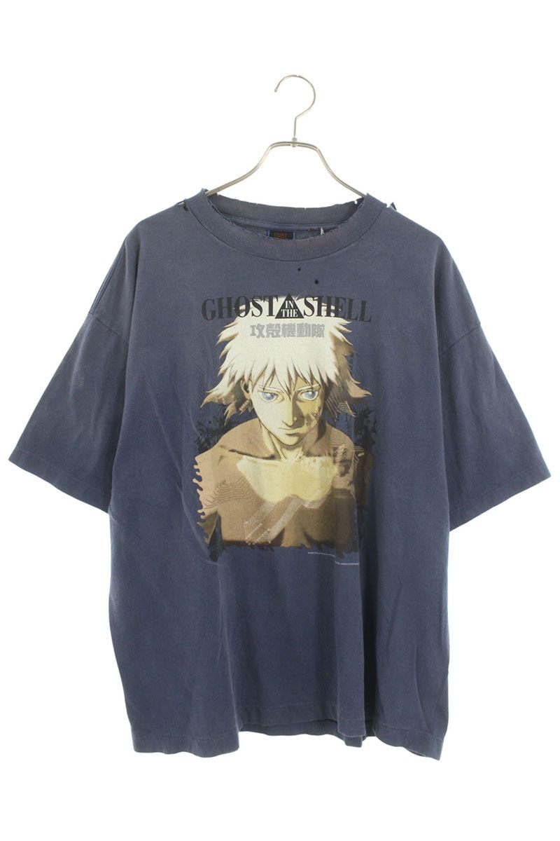 Saint Michael x VICTIM 25SS SHELL Vintage T-Shirt Blue Size XL