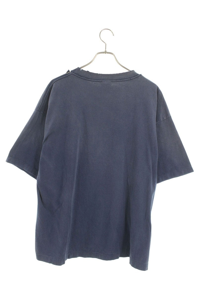 Saint Michael x VICTIM 25SS SHELL Vintage T-Shirt Blue Size XL