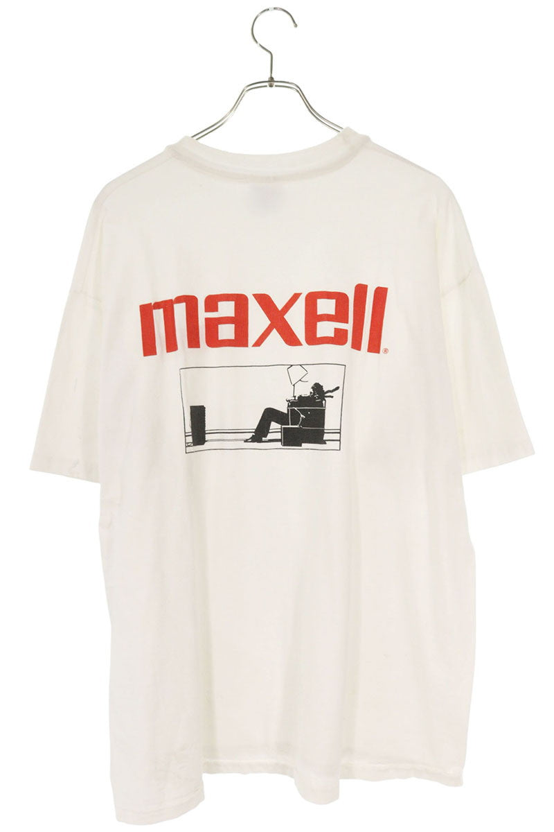 VINTAGE 90s Maxell Company Print T-shirt White Size XL