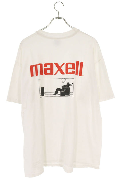 VINTAGE 90s Maxell Company Print T-shirt White Size XL