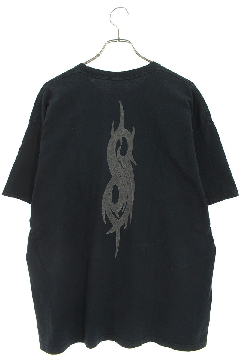 VINTAGE 00s Slipknot Tribal Print T-Shirt Black Size XL