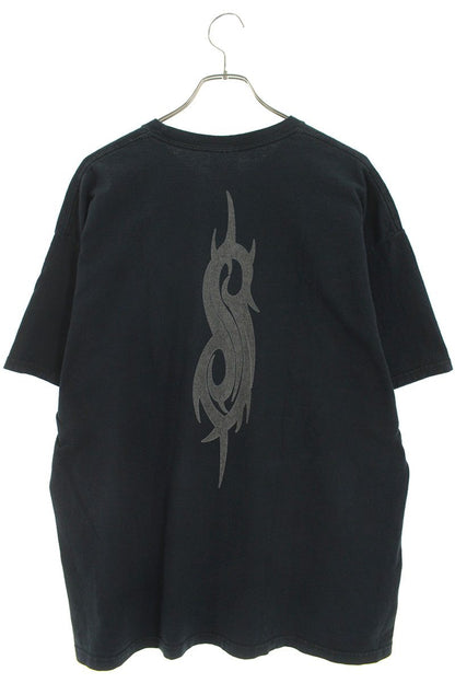 VINTAGE 00s Slipknot Tribal Print T-Shirt Black Size XL