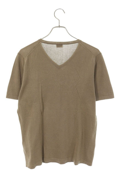 JILSANDER Khaki Cotton V-Neck T-Shirt Size S