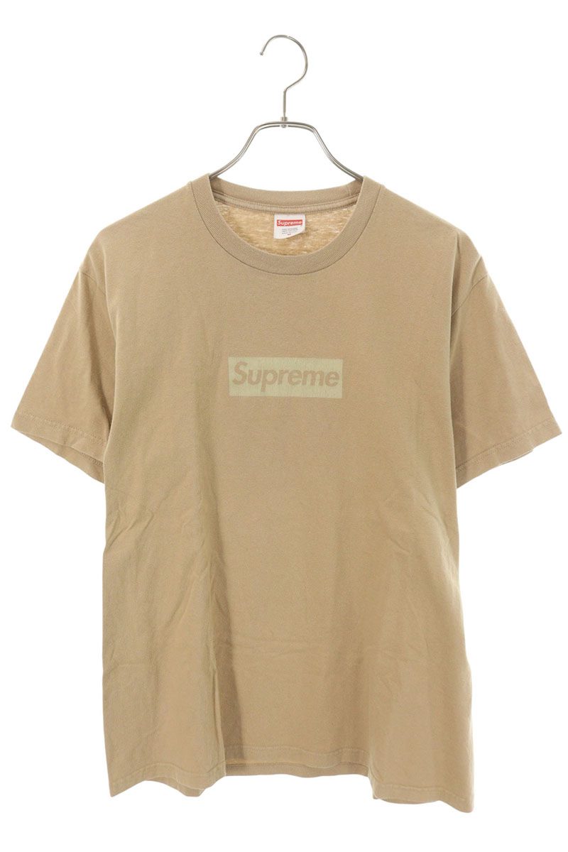 SUPREME Tonal Box Logo Tee Beige Size M