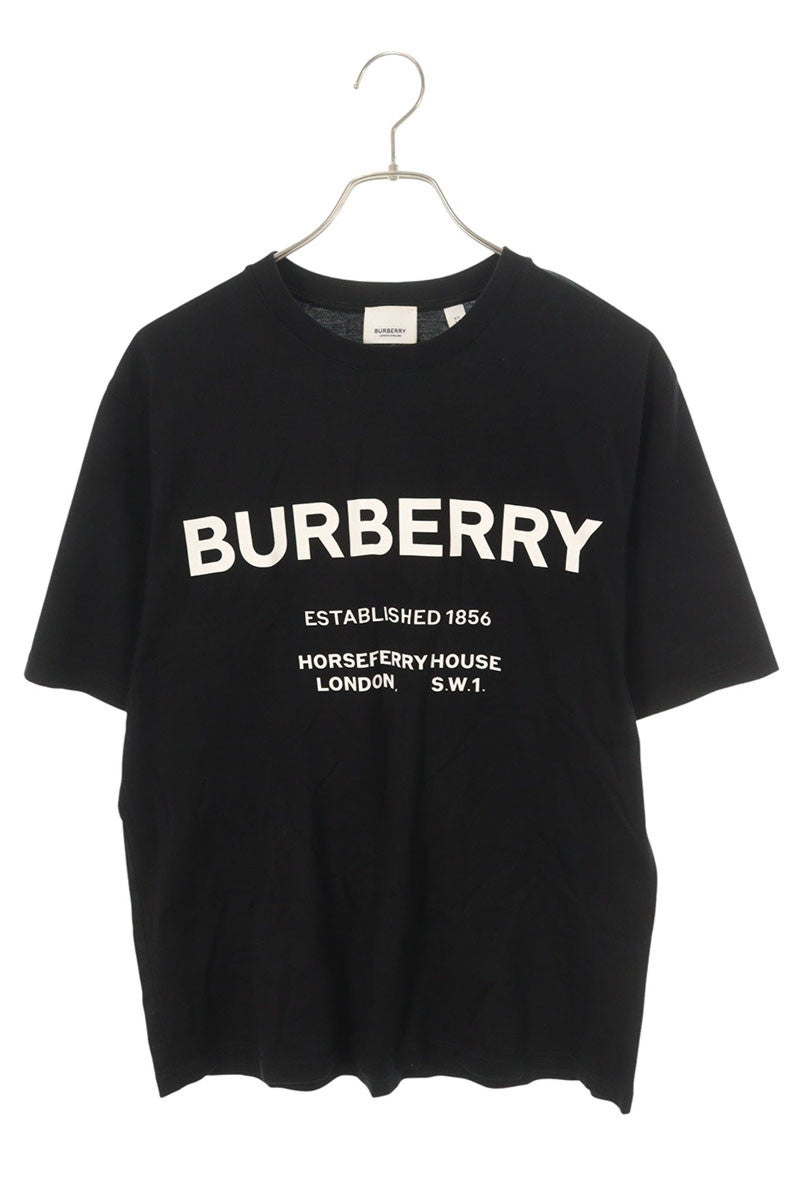 Burberry Logo Print Cotton T-shirt Black Size XS