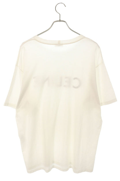 CELINE Loose Fit Logo Print T-shirt White Size L