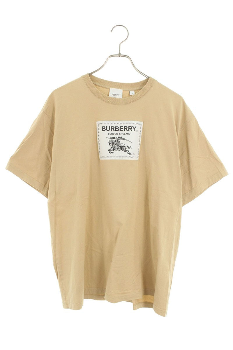 Burberry Logo Patch Cotton T-shirt Beige Size M