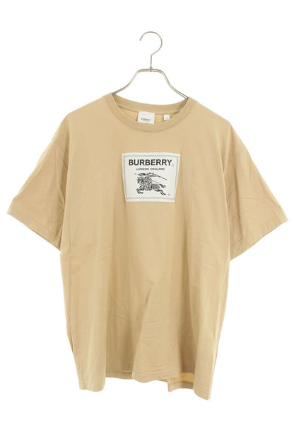 Burberry Logo Patch Cotton T-shirt Beige Size M