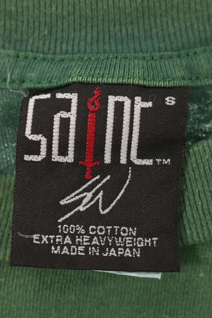 SAINT MICHAEL 24SS Distressed Saint Clan Tee Green Size S