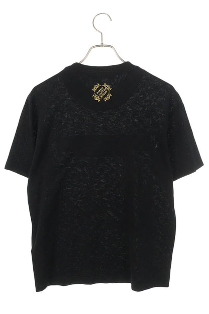 LOUISVUITTON 25SS Logo Embroidered Damier Tee Black Size XS