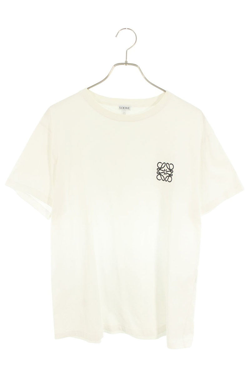 LOEWE Anagram Embroidery Cotton T-shirt White Size M
