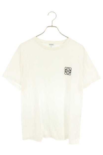 LOEWE Anagram Embroidery Cotton T-shirt White Size M