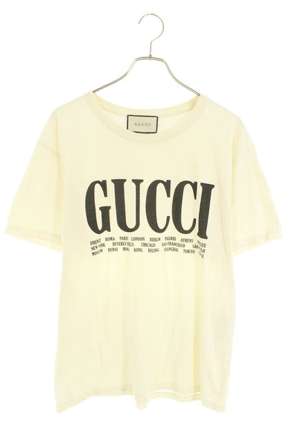 GUCCI City Logo Print T-shirt Off-White Size L