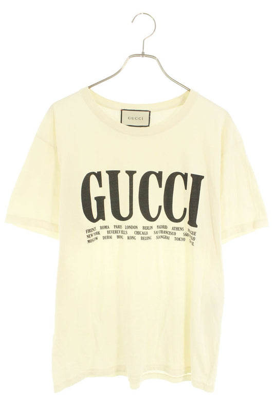 GUCCI City Logo Print T-shirt Off-White Size L