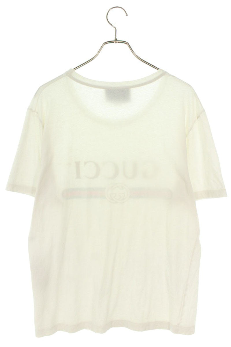 GUCCI Logo Print T-shirt White Size S