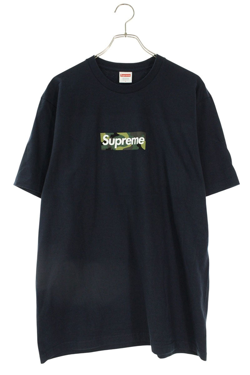 SUPREME 23AW Box Logo Tee Navy/Green Size L