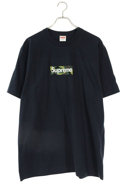 SUPREME 23AW Box Logo Tee Navy/Green Size L