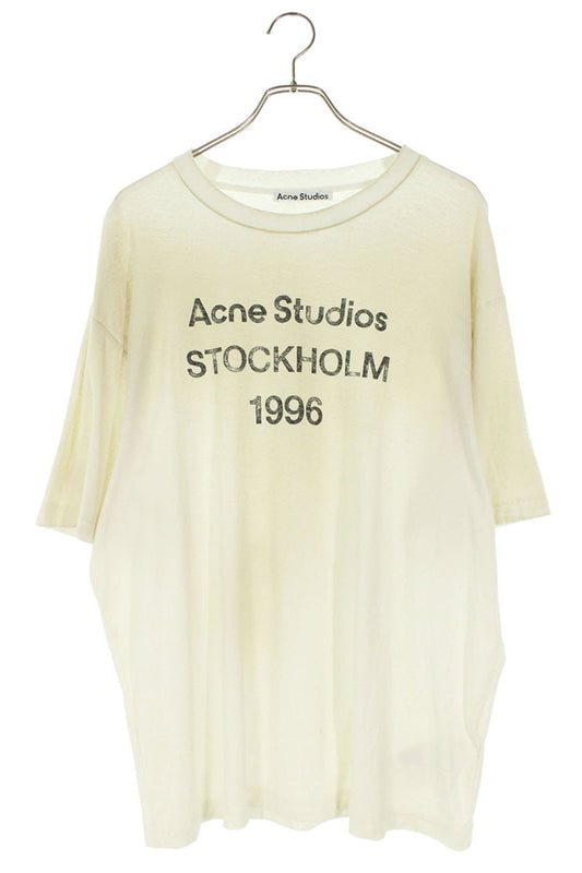 ACNE STUDIOS Relaxed Fit Logo Print T-shirt White Size L