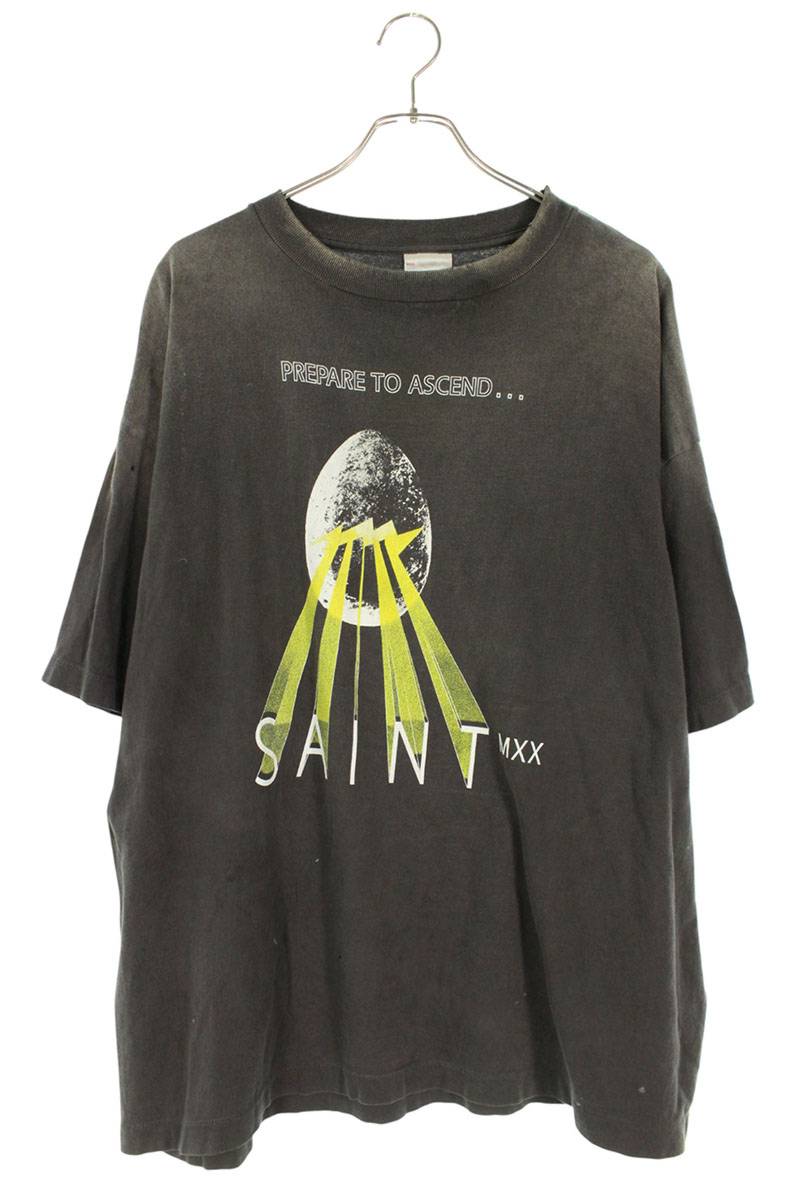 SAINT MICHAEL Egg Print Vintage Tee Black Size XXL