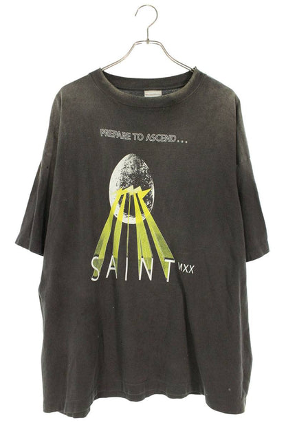 SAINT MICHAEL Egg Print Vintage Tee Black Size XXL