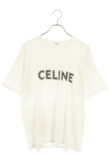 CELINE 21SS Studs Logo Print T-shirt White Size L