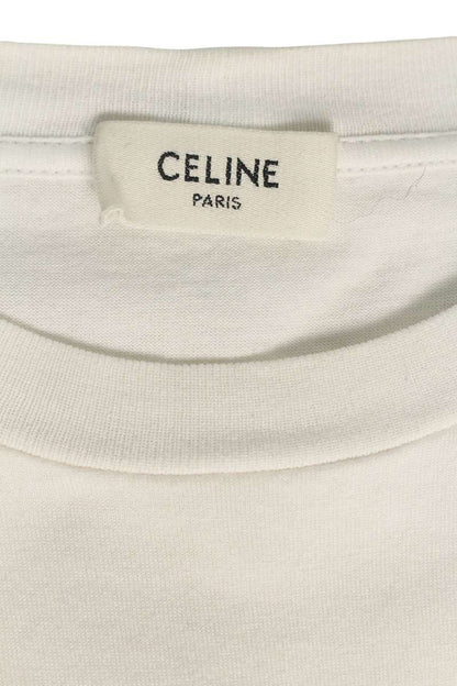 CELINE 21SS Studs Logo Print T-shirt White Size L