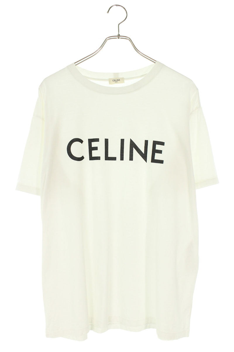 CELINE Loose Fit Logo T-shirt White Size S