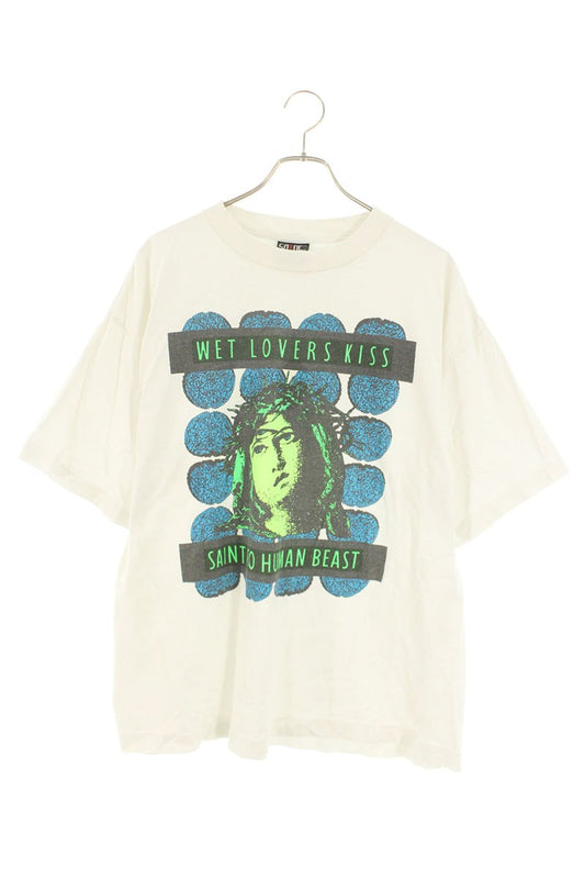 SAINT MICHAEL Vintage Print T-Shirt White Size XL