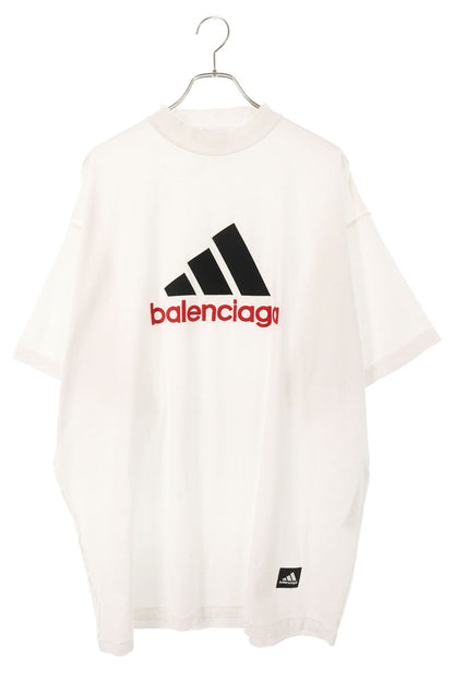 BALENCIAGA x Adidas Logo Embroidered T-Shirt White Size 3