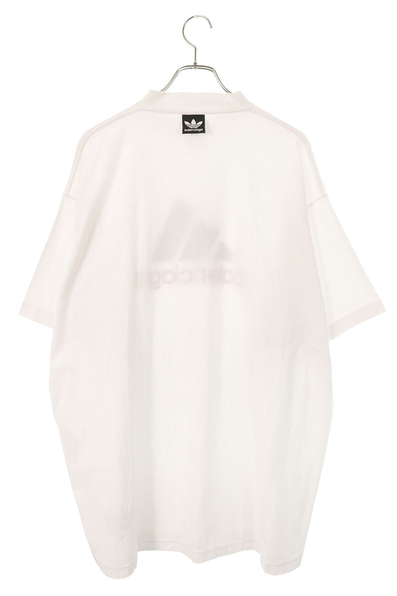 BALENCIAGA x Adidas Logo Embroidered T-Shirt White Size 3