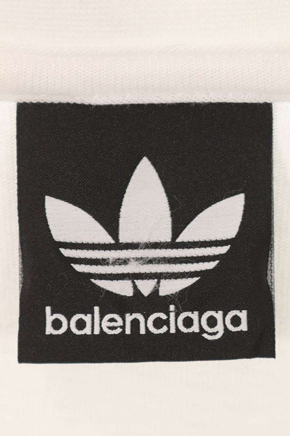 BALENCIAGA x Adidas Logo Embroidered T-Shirt White Size 3