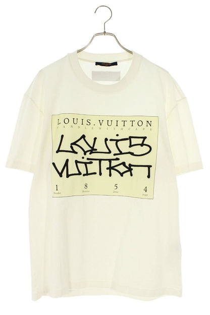 Louis Vuitton Logo Embroidered T-Shirt White Size L
