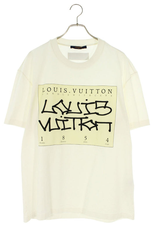 Louis Vuitton Logo Embroidered T-Shirt White Size L