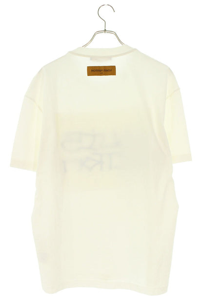 Louis Vuitton Logo Embroidered T-Shirt White Size L