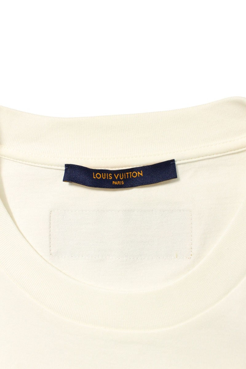 Louis Vuitton Logo Embroidered T-Shirt White Size L